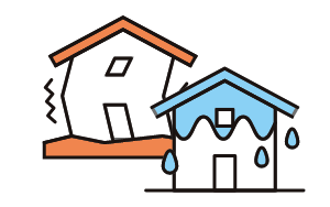 住宅の構造耐力上主要な部分及び雨水の浸入を防止する部分が対象です。